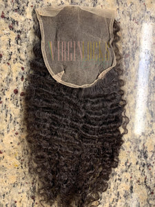 Burmese Kinky Curly Closure